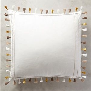 New Anthropologie Lindi Fringe Euro Sham (Qt: 2)